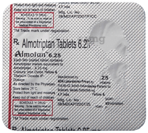 Almotan 6.25 Tablet image Almotan 6.25 Tablet image