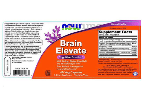 Now Foods Brain Elevate Veg Capsule