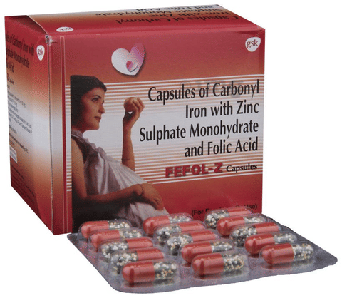 Fefol -Z Capsule with Iron, Zinc & Folic Acid image Fefol -Z Capsule with Iron, Zinc & Folic Acid image