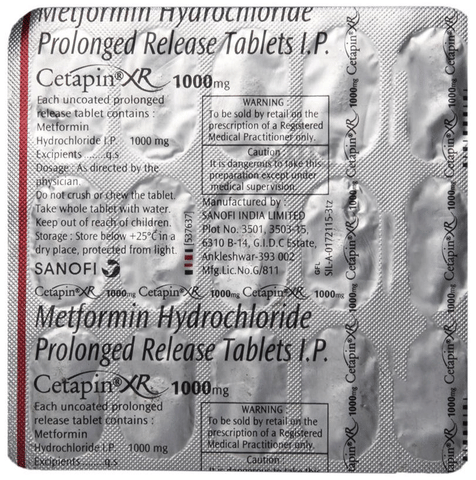 Cetapin XR 1000mg Tablet image Cetapin XR 1000mg Tablet image