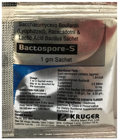 Saccharomyces Boulardii Lactic Acid Bacillus Racecadotril Sachet
