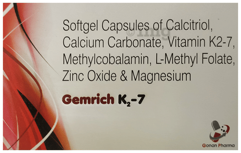 Gemrich K2 7 Softgel Capsule image Gemrich K2 7 Softgel Capsule image
