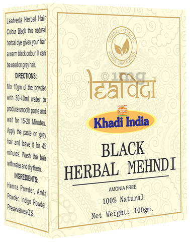 VAGAD'S KHADI HERBAL GRAMODAYA Black Mehndi, Henna, 300g - Black (Pack of  3) | eBay