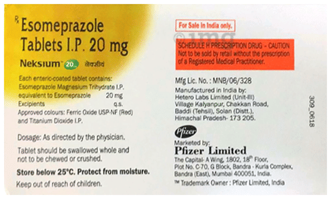 Neksium 20 Tablet image