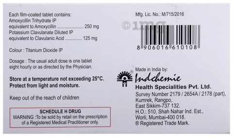 Indclav 375 Tablet