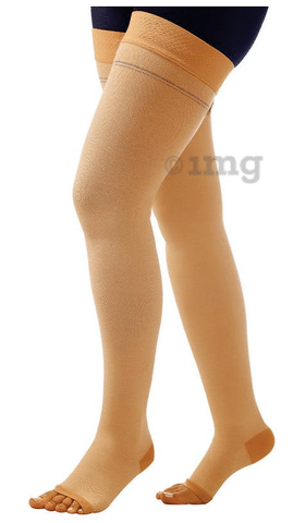 Comprezon Cotton Varicose Vein Stockings Class 1 Above Knee XXL