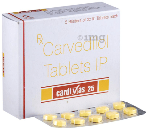Cardivas 25 Tablet image
