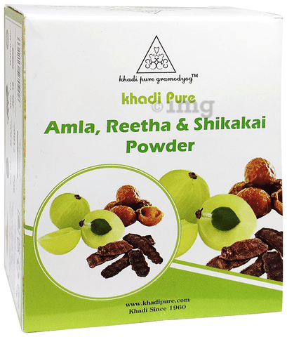 Khadi Pure Amla, Reetha & Shikakai Powder: Buy box of 80 gm Powder at best  price in India | 1mg
