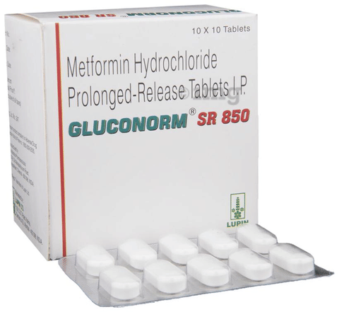 GlUCOnorm SR 850 Tablet image