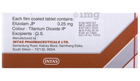 Etilaam 0.25 Tablet image