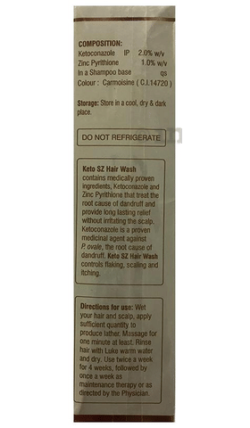 KETO SZ Hair Wash Sulphate Free Paraben Free image