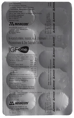 IGF One Tablet: Buy strip of 10.0 tablets at 𝗯𝗲𝘀𝘁 𝗽𝗿𝗶𝗰𝗲 in India