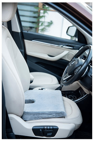 Fovera Car Seat Memory Foam Orthopedic U Cut Out Wedge Cushion