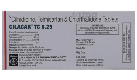Cilacar TC 6.25 Tablet image Cilacar TC 6.25 Tablet image