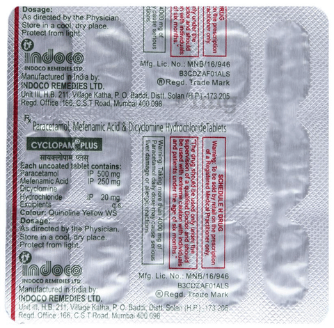 Cyclopam Plus Tablet image