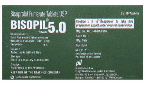 Bisopil 5.0 Tablet image