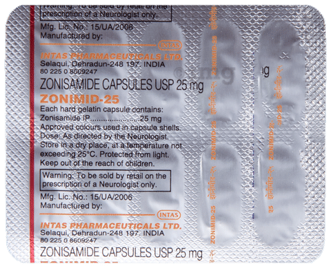 Zonimid 25 Capsule image
