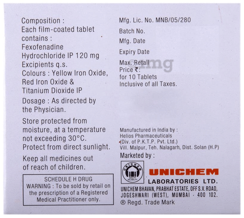 Allerfex 120mg Tablet image
