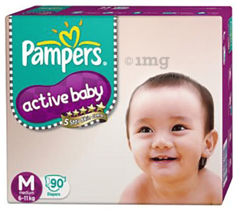 Pampers Active Baby with Comfortable Fit Size Diaper Medium Buy