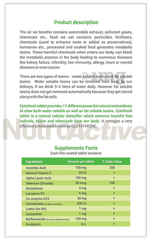 NutroActive Cytofresh Tablet image NutroActive Cytofresh Tablet image