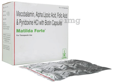 Matilda Forte Mecobalamin Capsule with ALA, Folic Acid, Pyridoxine & Biotin image
