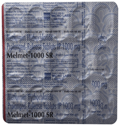 Melmet 1000 SR Tablet image Melmet 1000 SR Tablet image