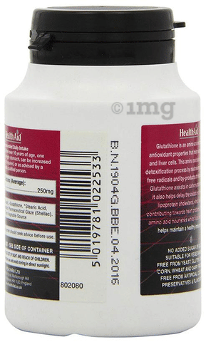 glutathione 250mg tablets uses Healthaid L-Glutathione 250mg Tablet