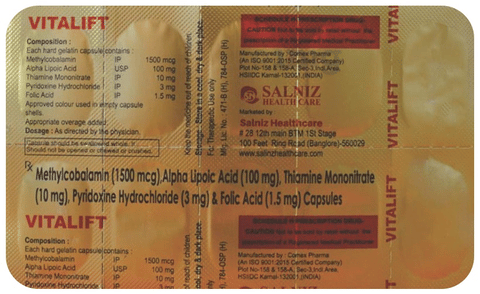 Vitalift Capsule: View Uses, Side Effects, Price and Substitutes | 1mg