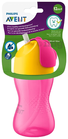 Philips Avent My Bendy Straw Cup for 12m Pink Buy packet of