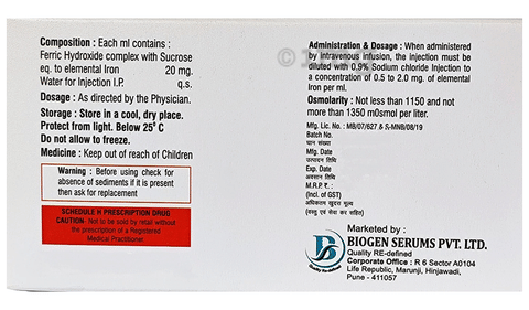 Feroglen 100mg Injection image