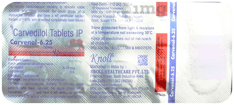 Carvenol 6.25mg Tablet image
