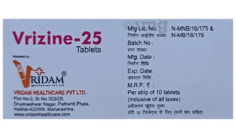 Vrizine 25 Tablet image