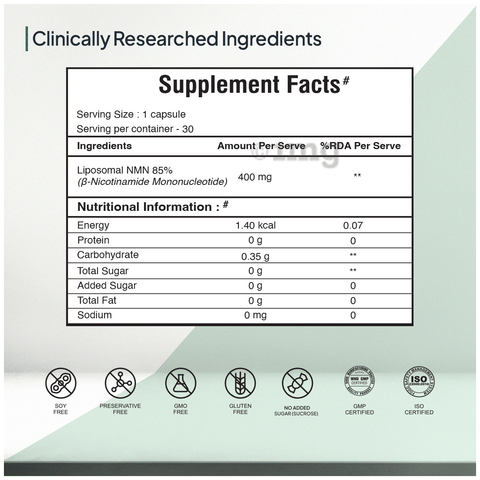 Miduty Liposomal NMN Capsule | Cellular Energy | Anti Aging