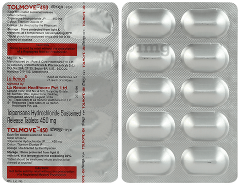 Tolmove 450mg Tablet SR image Tolmove 450mg Tablet SR image