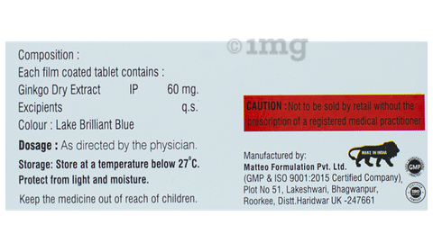 Ginkomat 60 Tablet image Ginkomat 60 Tablet image