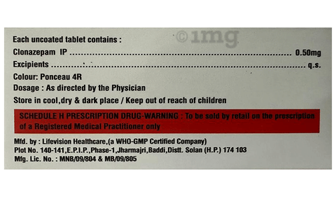 Clonapez 0.5 Tablet image Clonapez 0.5 Tablet image