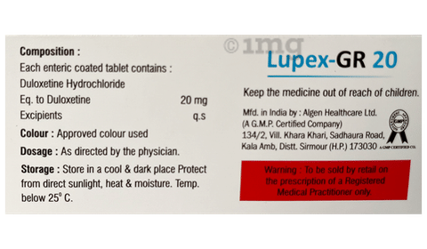 Lupex-GR 20 Tablet image