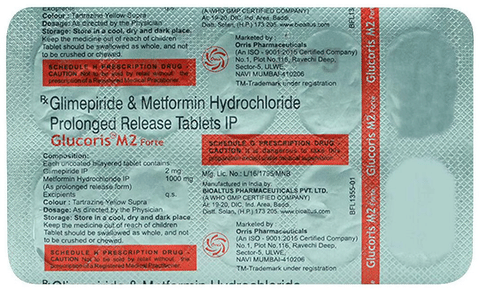 Glucoris M2 Forte Tablet PR image Glucoris M2 Forte Tablet PR image