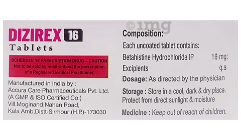Dizirex 16 Tablet image Dizirex 16 Tablet image
