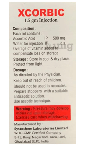 Xcorbic 1.5gm Injection image