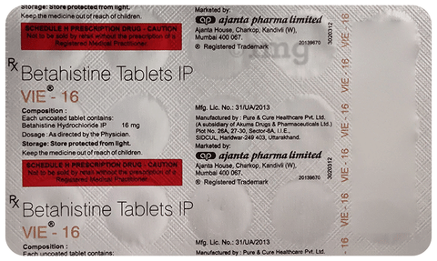 Vie 16mg Tablet image Vie 16mg Tablet image