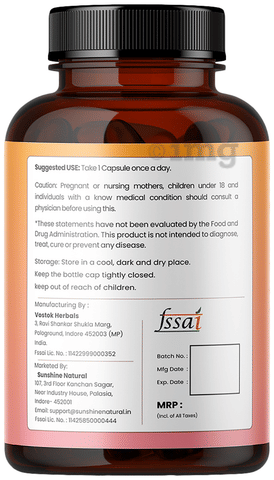 Rayush Herbal L-Glutathione Capsule: Buy bottle of 60.0 capsules at best  price in India | 1mg