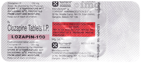 Lozapin 100mg Tablet image