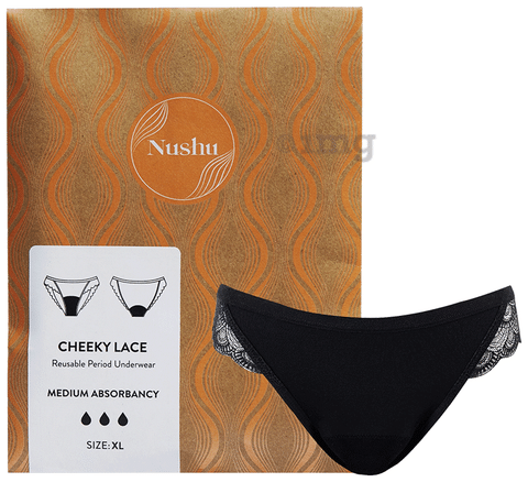 Nushu Hip-Hugger Panty Black XXXL: Buy packet of 1.0 Panty at best price in  India