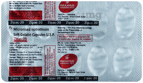 Zipac 20mg Soft Gelatin Capsule image Zipac 20mg Soft Gelatin Capsule image