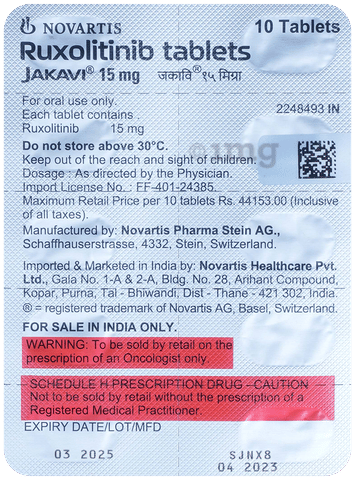 Jakavi 15mg Tablet image Jakavi 15mg Tablet image