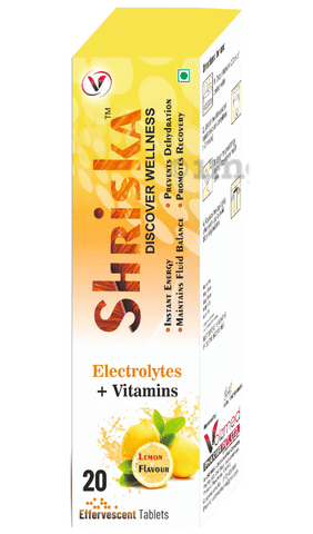 Shriska Electrolytes + Vitamins Effervescent Tablet Lemon image Shriska Electrolytes + Vitamins Effervescent Tablet Lemon image