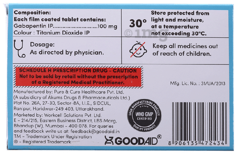 Goodgaba 100 Tablet image