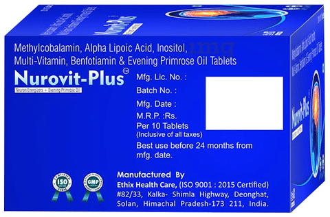 Dr. Ethix's Nurovit-Plus Tablet (10 Each) image Dr. Ethix's Nurovit-Plus Tablet (10 Each) image