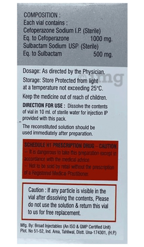 Cefpran-SB 1.5 GM Injection image Cefpran-SB 1.5 GM Injection image